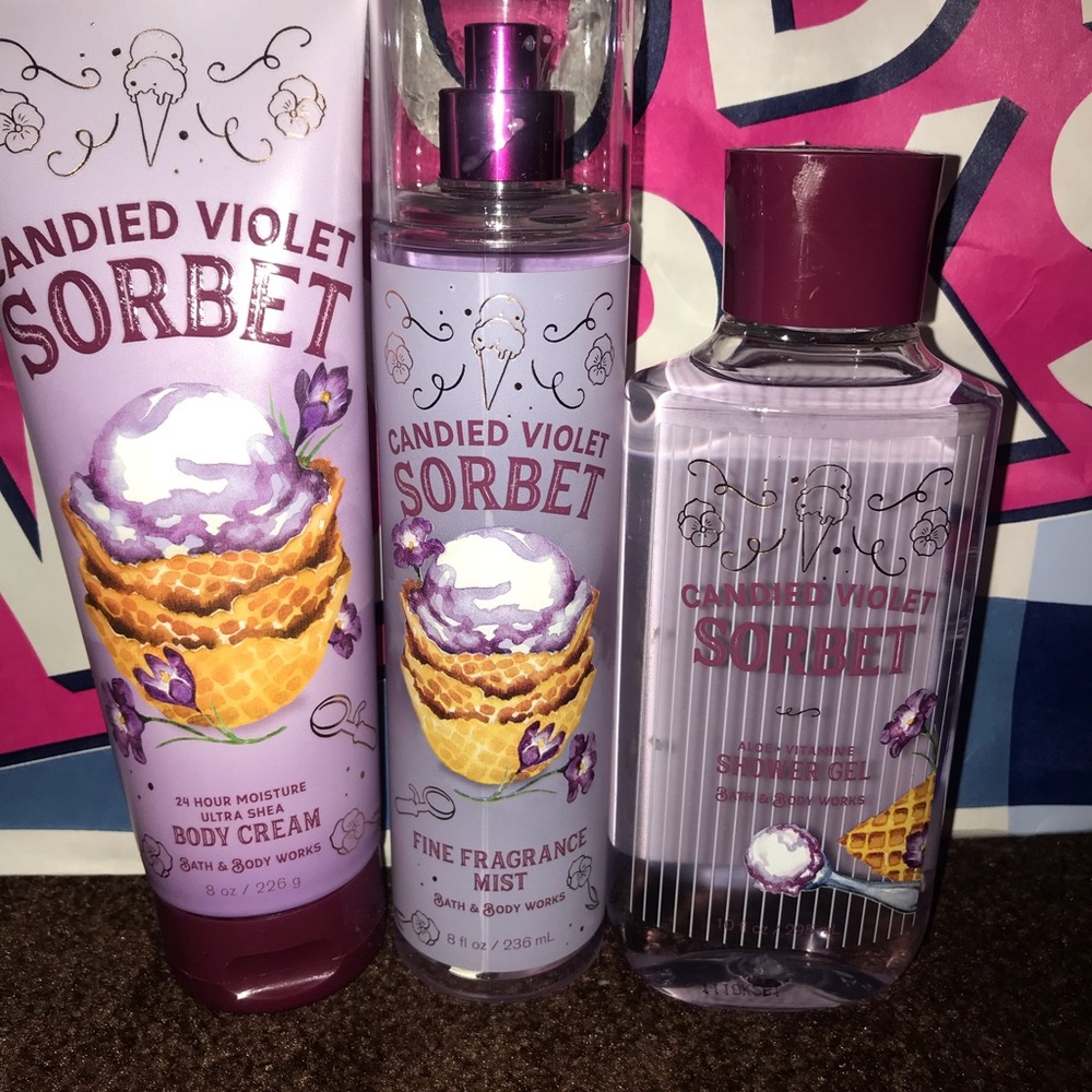 Bath and body works candied violet sorbet